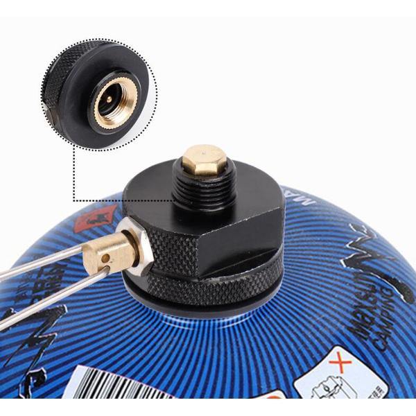 Apoyo personalizado OBM Camping Negro Naranja Estufas Quemadoras de tanque de propano Adaptador de recarga