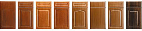 Antique Shaker Style Cabinet Doors And Drawer Fronts With Cherry Wood Surface