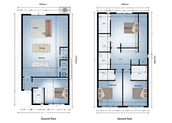 US/AS Prefab Light Steel Frame House Florida Single Family Home By Chinese Factory
