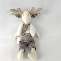 Regalo de los niños Juguetes de peluche de Navidad Animal de peluche Cuddly White Christmas Moose Toy