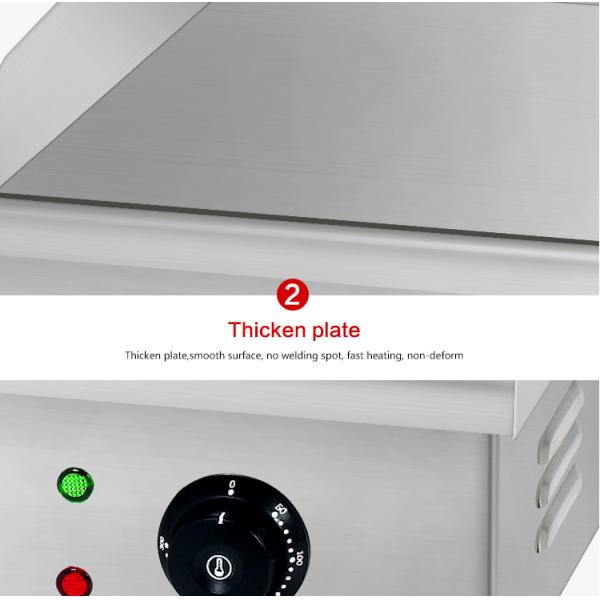 Restaurant Kitchen Equipment Outdoor Flat Plate Electric Grills for Perfect Hamburger
