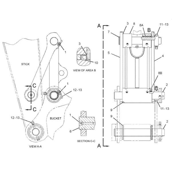 260 2289 рычаг ведра экскаватора запасных частей E320D E323D Undercarriage 260 2289 рычаг ведра экскаватора запасных частей E320D E323D Undercarriage