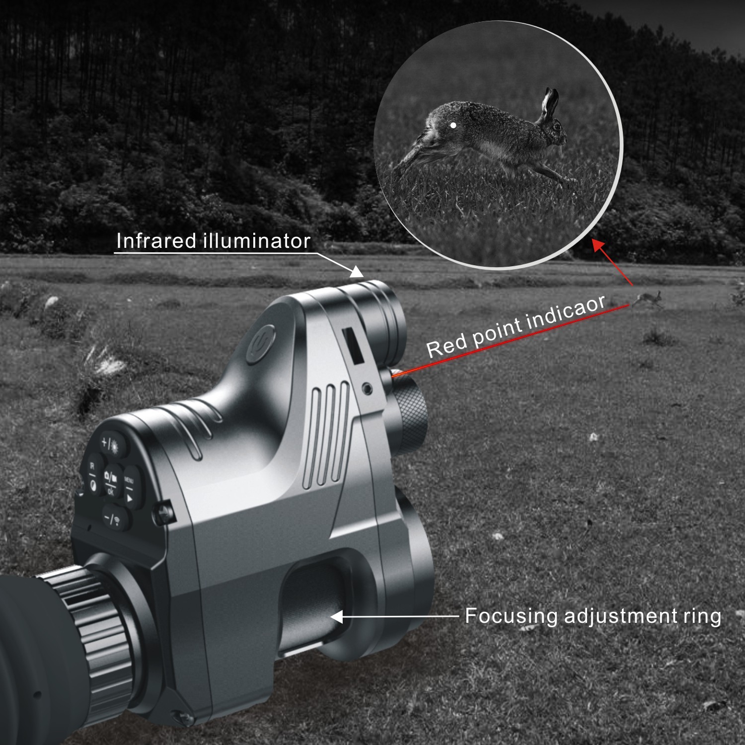 Инфракрасн Monocular 200m ночного видения ROHS WiFi Handheld для звероловства