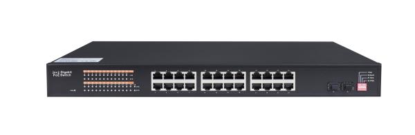 Network Ethernet PoE Switch 24 Port For Wireless AP , CCTV Products