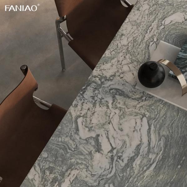 Modern Designs Stainless Steel Custom Furniture I Shaped Kitchen Cabinets Wood Grain Wall Cabinet Stainless Island