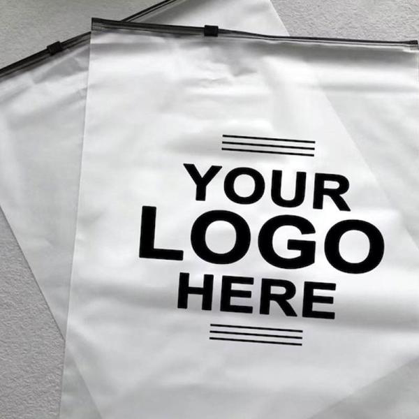 Custom Printed Frosted Plastic Transparent Pvc Slider Ziplock Clothing Packaging Zip Lock Poly Bag With Zipper Black