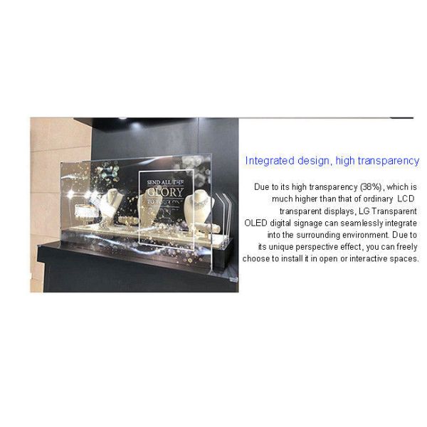 30 inch HD Interactive Transparent OLED Display Transparent Digital Signage