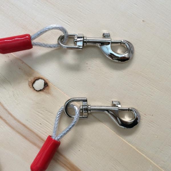 25ft Reflective Tie Out Cable And Stake For Large Dogs Up To 90 Pounds