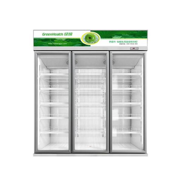 Green Health Commercial Multiple Glass Doors Beverage Display Fridge Para Supermercado