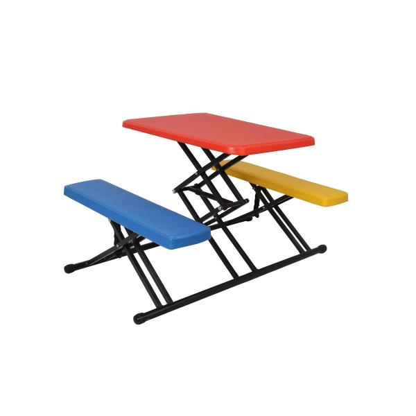 Colorful Outdoor Collapsible Kids Picnic Table With Benches Easy To Carry