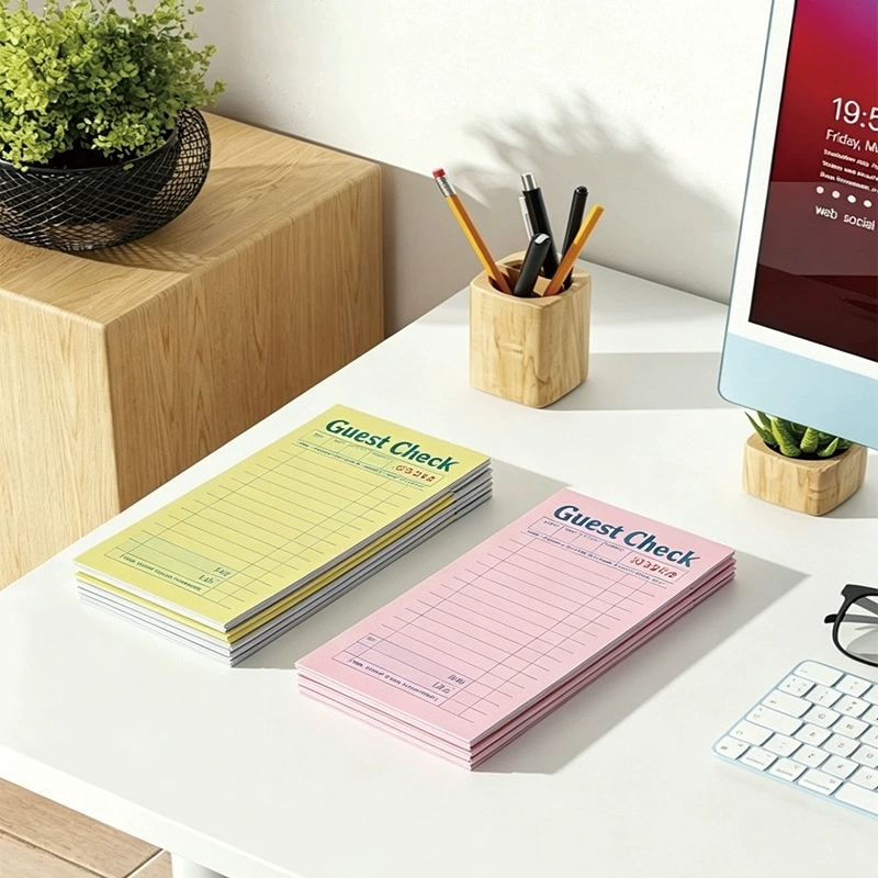 NCR Paper Restaurant Guest Check Pads With Sequential Numbering For Food Service