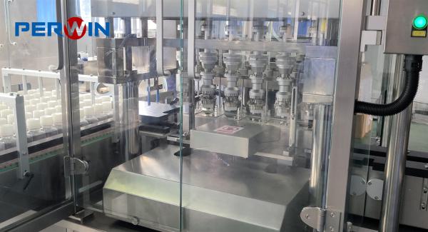 Máquina de enchimento de meios controlada por ecrã táctil PLC