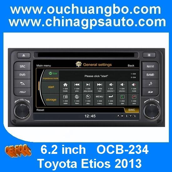 Ouchuangbo S100 platform 6.2 inch Toyota Etios 2013 audio DVD head unit GPS navigation OCB-234