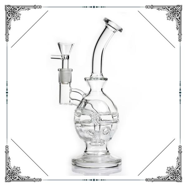 Smaller Fab Egg Glass Recycler Bong Glass Smoking Pipes With Honeycomb Perc Hookah
