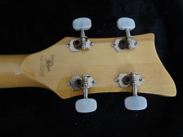 4 string bass guitar Hofner BB2 guitar UK flag on flamed body top Hofner contemporary series