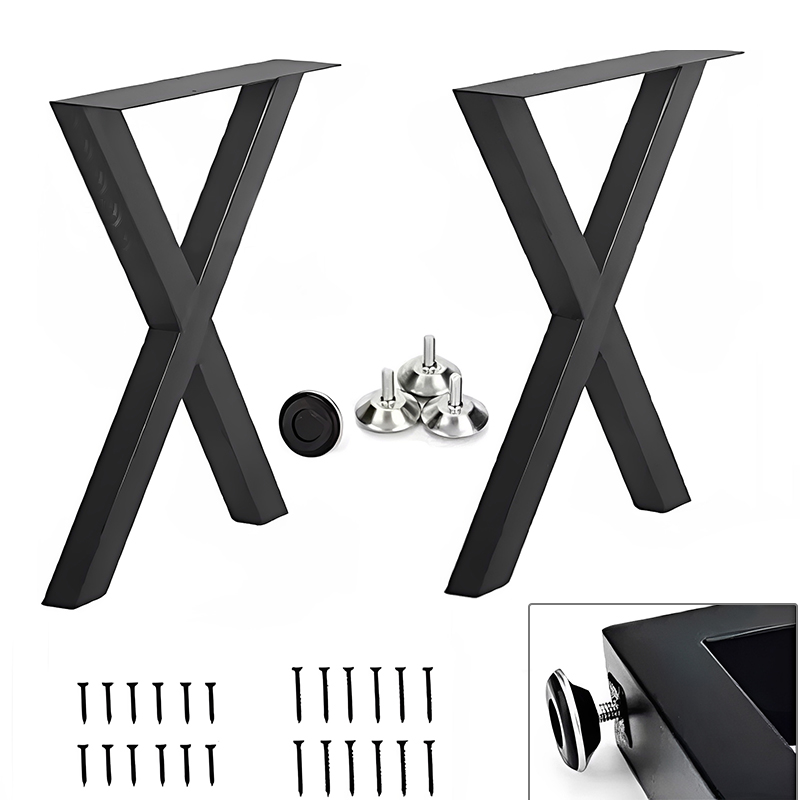 X-shaped Iron Frame Heavy Duty Table Bracket Metal Table Legs for Desk Slab Table & Dining Table Furniture Support Legs