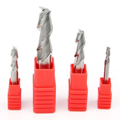 Cnc Flat Carbide End Mill HRC55 Uncoated High Gloss Aluminium Milling Cutter