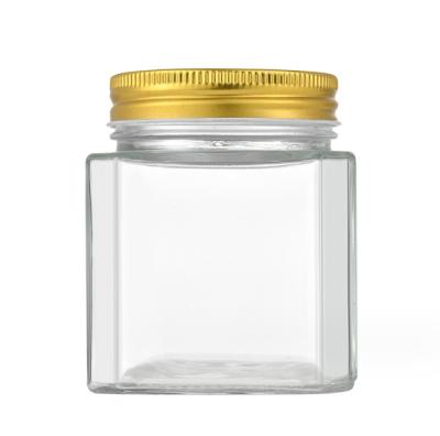 Bulk Square Glass Honey Jar Empty Glass Bottles 100ml 200ml 280ml 380ml 500ml 730ml