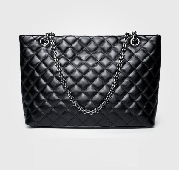 ODM Polyester Lining Shoulder Polyurethane Tote Bag With Hasp