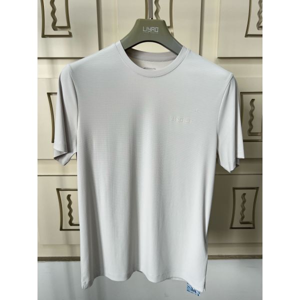 Men's Sportswear Light Gray Short - Sleeve Top & Pants, Breathable & Comfortable T Shirt for Men