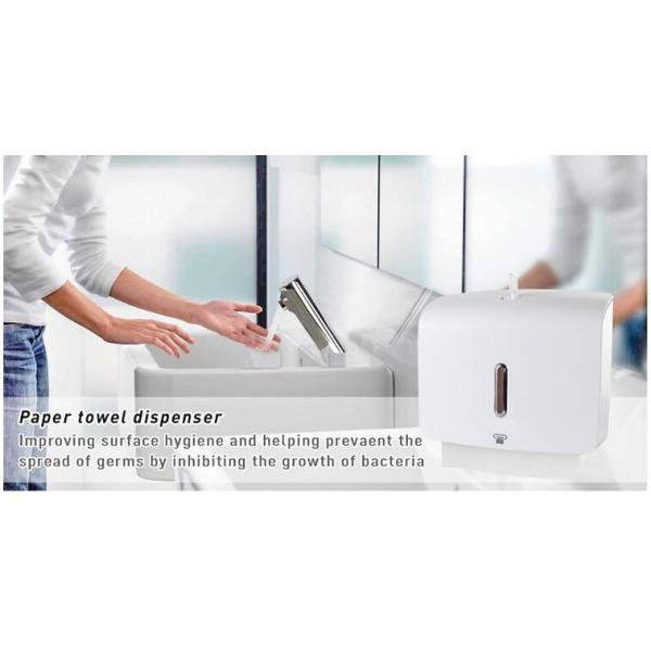 ABS Plastic Hand Paper Dispenser , Hand Cleaning Folded Toilet Paper Dispenser