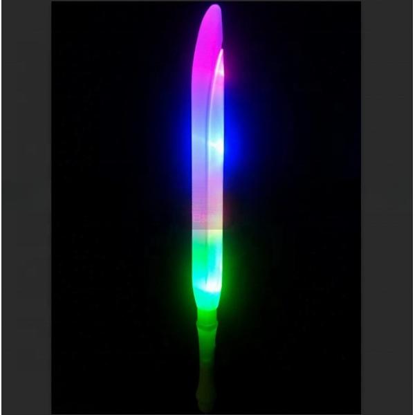Green Multi Colored Straight LED Glow in Dark Sword Toy for Medium and Fast Mode