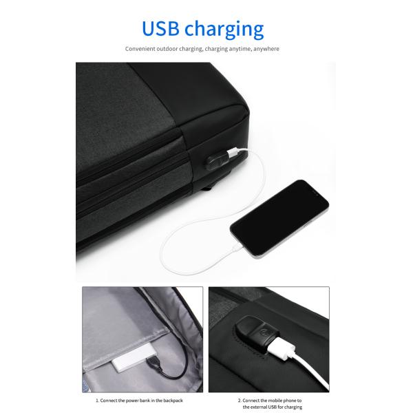 Factory wholesale waterproof USB Charging bagpack Notebook Laptop Back pack leisure travel USB Backpack bag school backpack