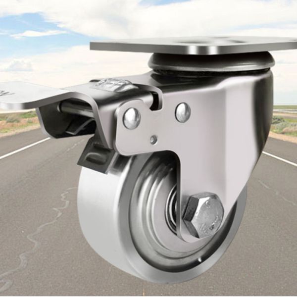  Manufacturing Casters  Medium Heavy-duty Steel Casters Sus 304 Solid Steel Wheels Corrosion-resistant Casters