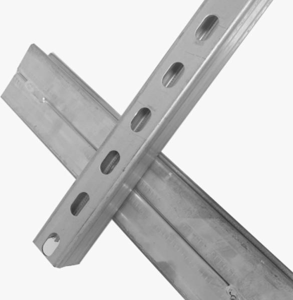 12 Gauge Solid Metal Strut Channel Carbon Steel Structural Channel Perforated Galvanized Finish