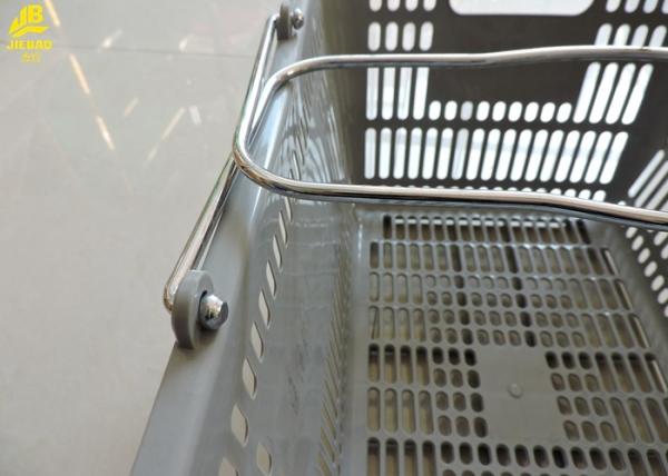 Gray Commercial Shopping Baskets , 48.5X33X28cm Shopping Baskets For Retail Stores