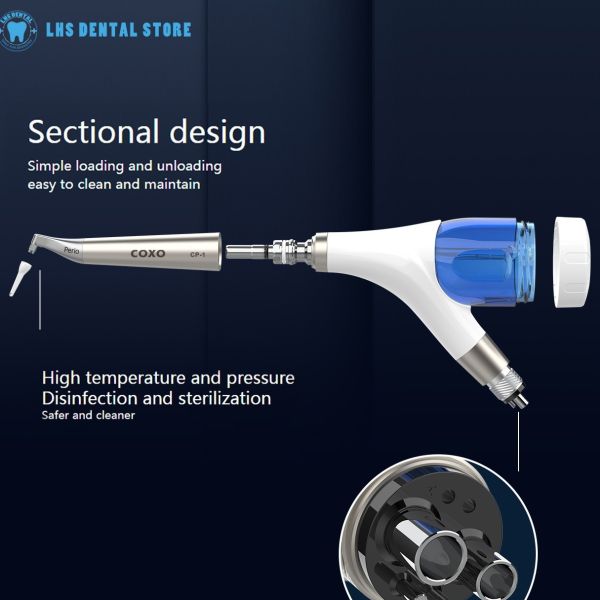 Pulidor de aire dental COXO de modo dual para profilaxis supragingival y subgingival y terapia periodontal