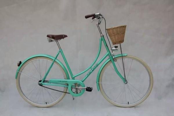 Fashion style white color hi-ten steel  26/28 size elegant retro city bike for lady