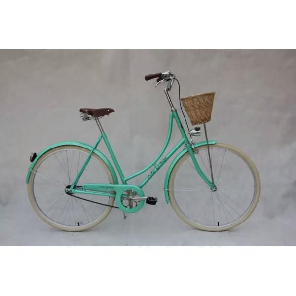 Fashion style white color hi-ten steel  26/28 size elegant retro city bike for lady