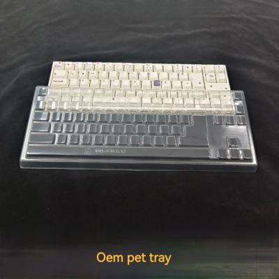 Plastique jetable durable transparent 90 cellules PET clavier d'ordinateur plateau anti-poussière plateau à ampoules plateau de clavier plateau intérieur