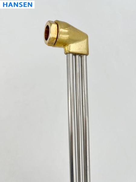 G02/G03-200 Equal Pressure 3 Tube Cutting Torch , Full Brass Body Anti-Backfire Gas Cutting Gun, Oxy Acetylene Propane Manual Blowpipe for Metal Cutting Welding Industrial Use