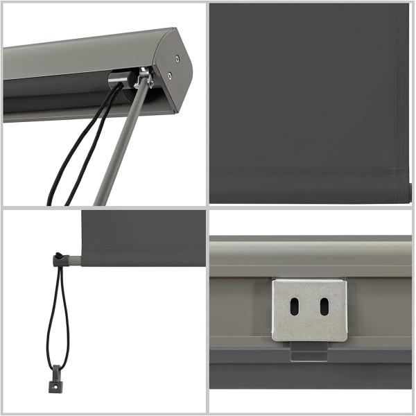 Outdoor Roller Blind Screen Shade Awning with Powder Coating Sail Finishing 160*250cm