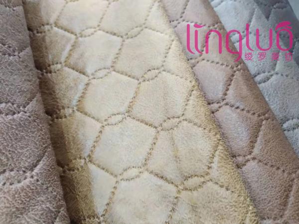 Ultrasonic wave suede fabric for sale New design soft touch Tech Cloth Cover