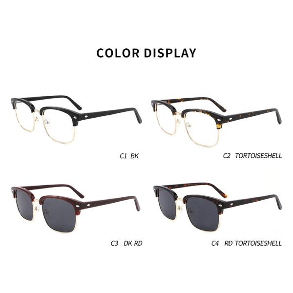 Квадрата людей ацетата металла стекел дизайнера объектив рецепта не ясный