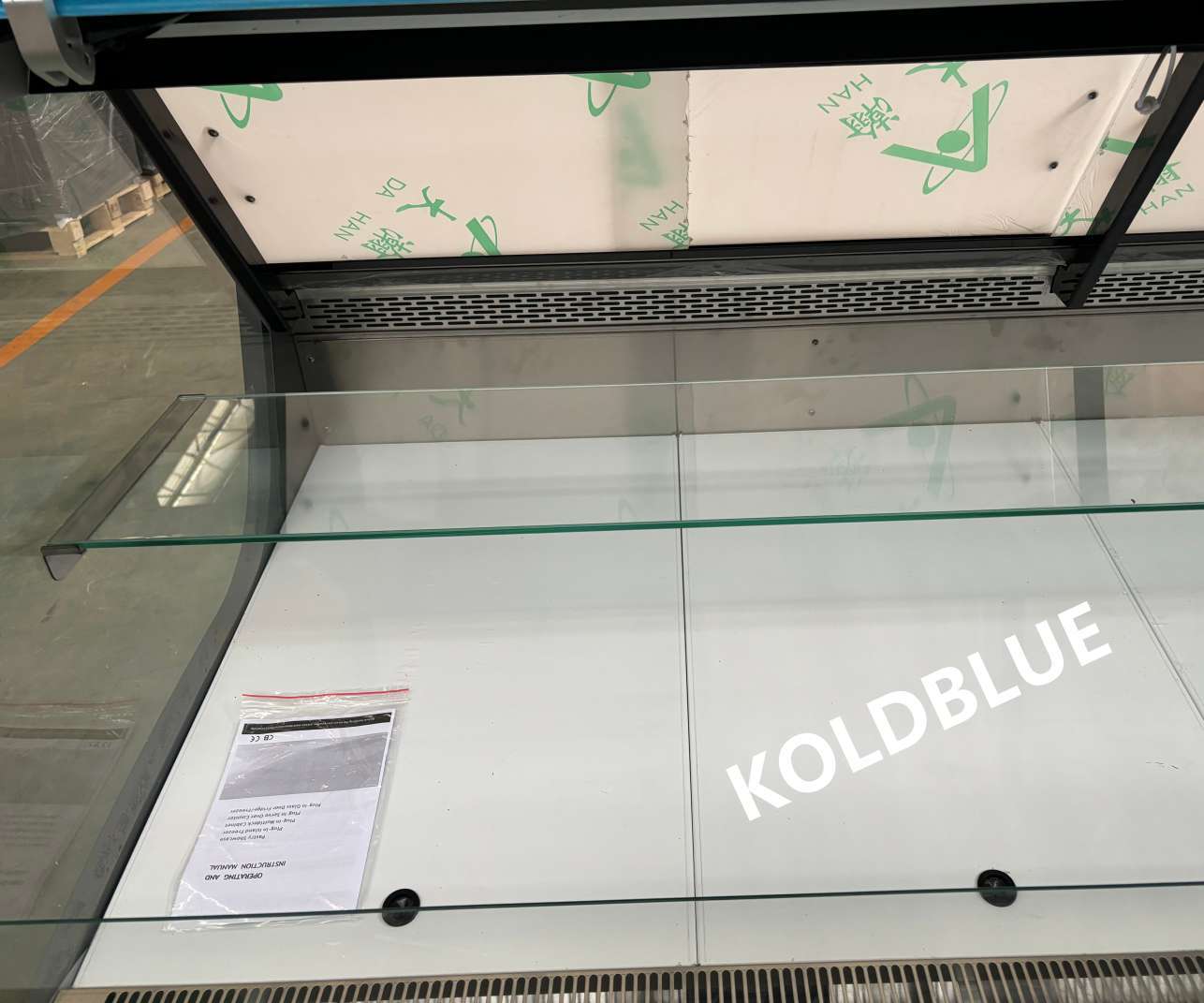 Panoramic Lift-Up Glass Display Counter With Built-In Storage Cabinet
