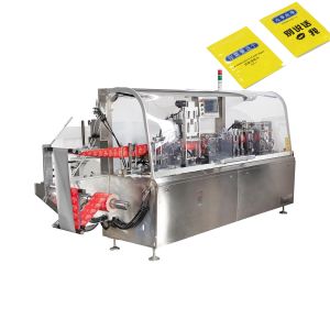 High Speed Single Sachet Wet Wipe Packing Machine Four Side Sealing Alcohol Prep