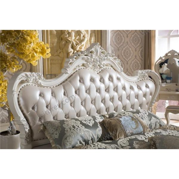 Luxury Bedroom Leather Tulip Bed Cheap Classic European Bed 9008