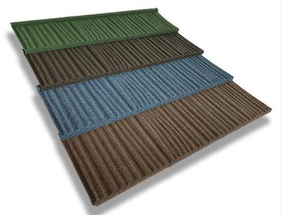1340x420mm Makuti Grained Tile / Wood Grain Stone Coated Aluzinc Galvalume Metal Tile Tipo personalizado