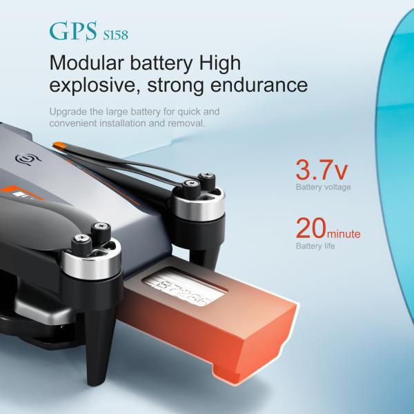 Maximum Flight Time S158 Mini Drone Foldable Quadcopter RC Dron with Obstacle Avoidance and Optical Flow Positioning