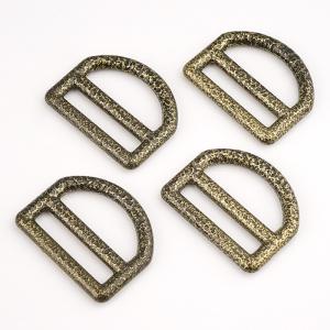 Custom Tri Glide Buckle 25mm Antique Brass D Shape Adjuster Slide Buckle for