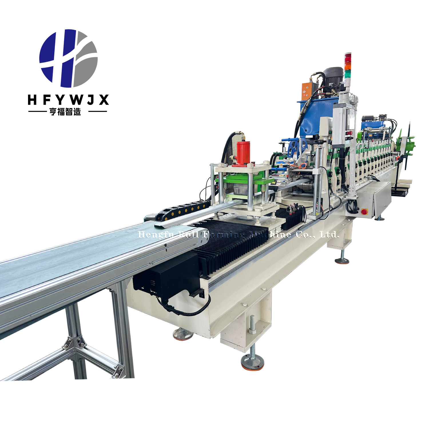 High Performance Fence Roll Forming Machine with Non-stop Flying Shear Cutting, 16 Rows Rollers, and Automatic Stacking