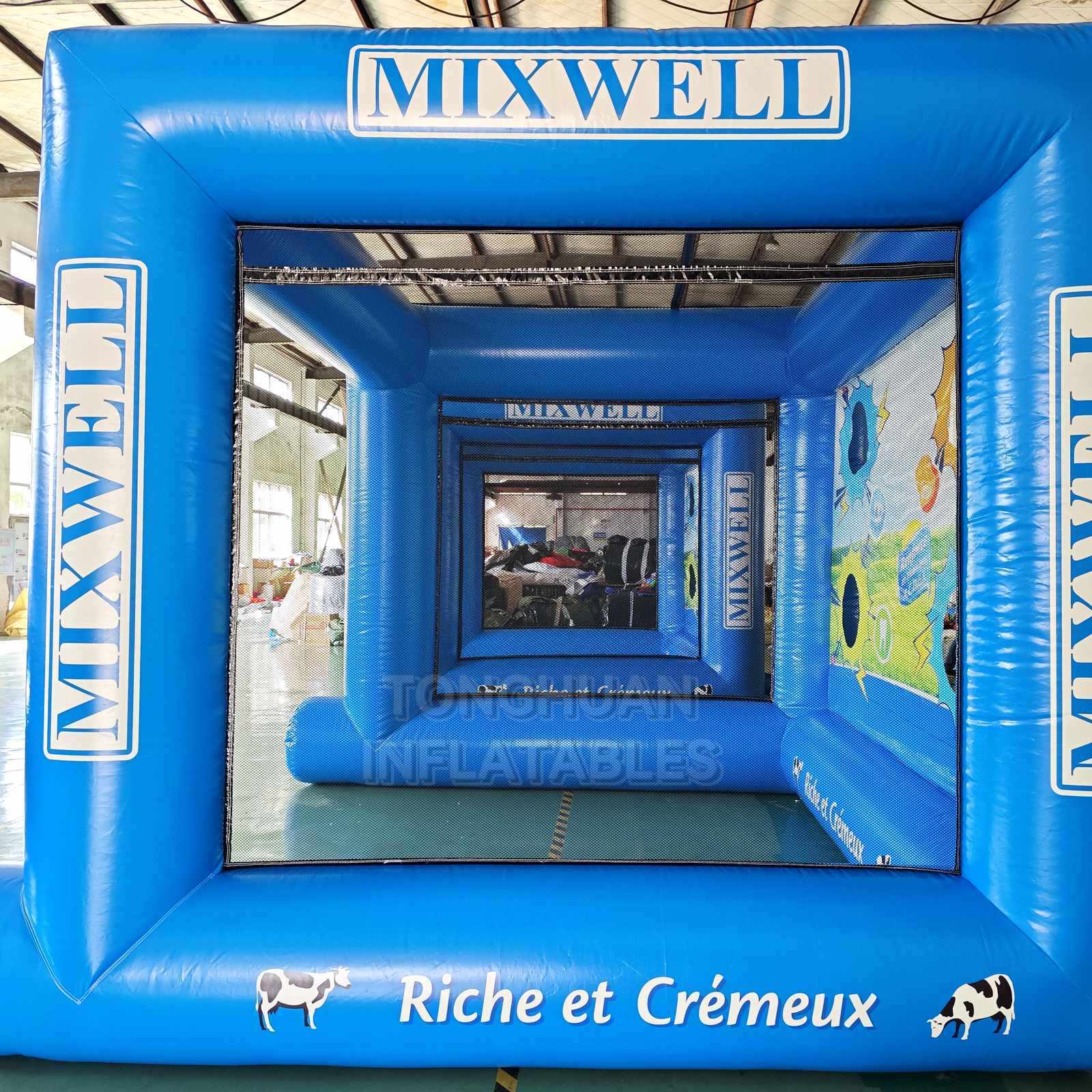 Commercial Inflatable Multi-Sport Target Goal with Mesh Panels Custom Printing and Reinforced Frame for Events and Team Games