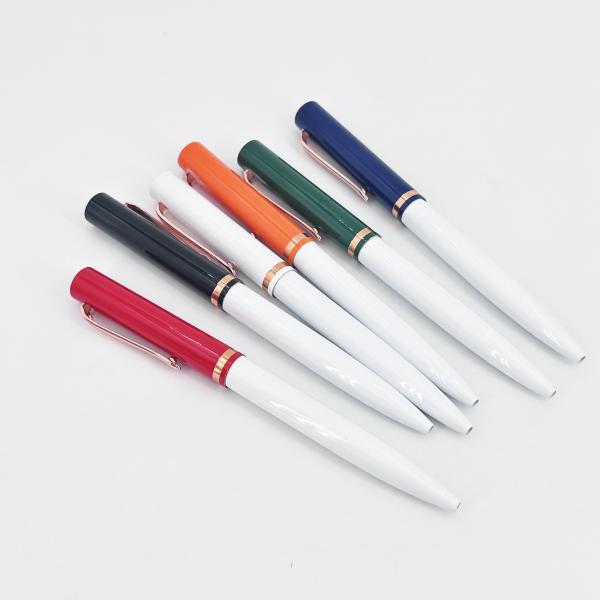 Business Style Aluminum Barrel Press Type Ballpoint Pen 1.0mm Classic Ball Pen