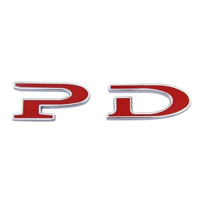 Topfit Customized Stereoscopic Pd Sticker for Tesla Model S (Red 2 of Set)