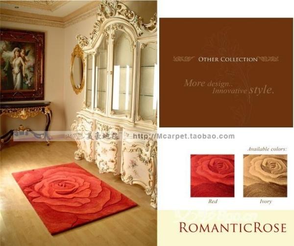 Romantic Rose Handtufted Acrylic Carpet And Rug