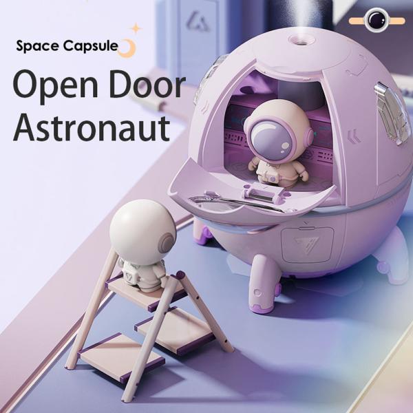Grátis Humidificador de Capsulas Espaciais Cute Design USB Recarregável Mini Portátil Umidificador de Ar Ultrassônico Com Luz LED